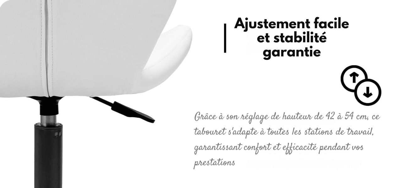 Tabouret Cosmétique Elegancia Blanc